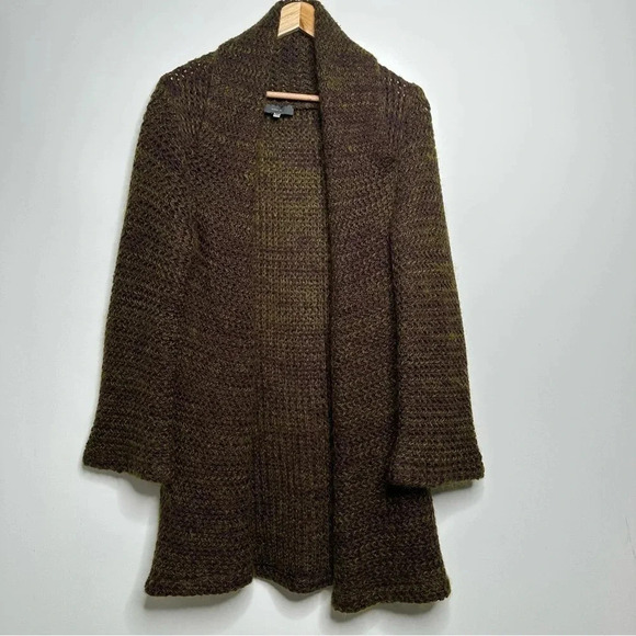 Milia M Milia Maroun 100% Wool Open Front Cardigan Sweater Size Medium - Picture 11 of 11